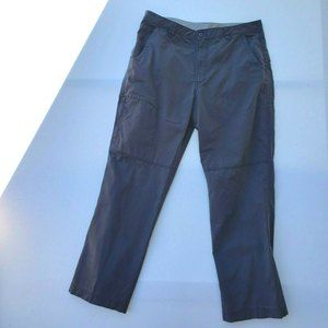 Men's Woolrich Dark Gray Slate Cotton Cargo Pants Zip Leg Pocket 36X32